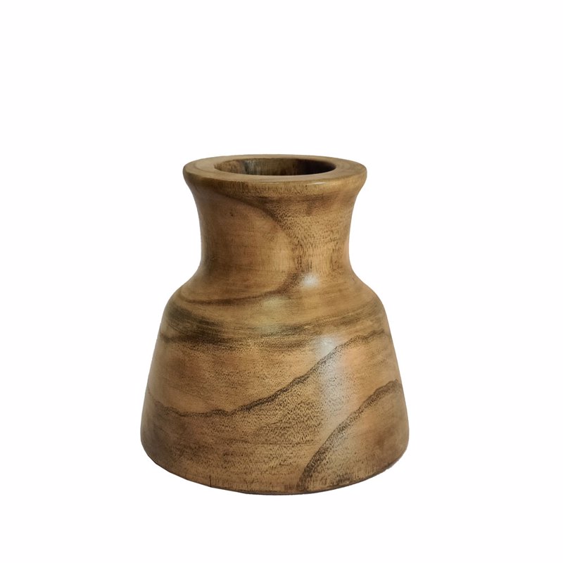 Liberta-Maison Cedar Βάζο 22x22x22cm Ξύλο Καφέ 032255