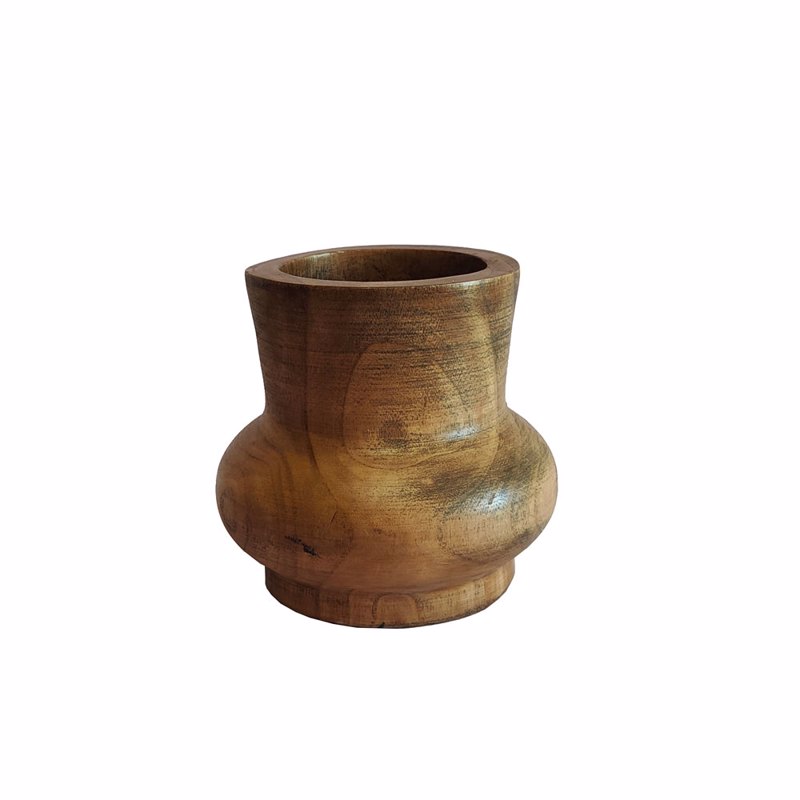 Liberta-Maison Cedar Βάζο 23x23x21cm Ξύλο Καφέ 032256