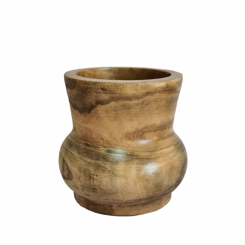 Liberta-Maison Cedar Βάζο 26x26x25cm Ξύλο Καφέ 032257