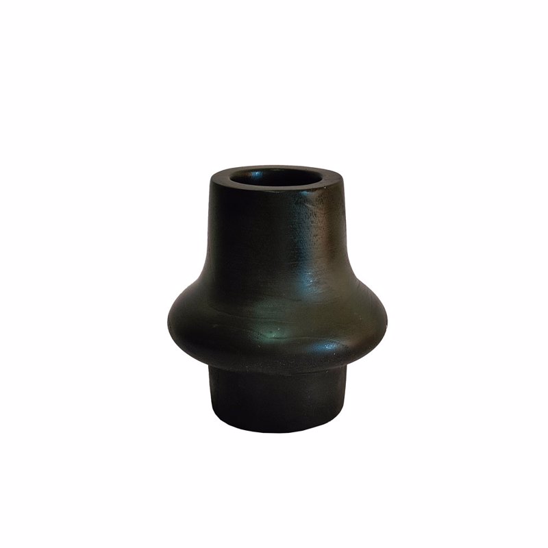Liberta-Maison Nubia Βάζο 19x19x21cm Ξύλο Μαύρο 032267
