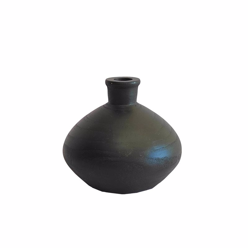 Liberta-Maison Nubia Βάζο 17x17x16cm Ξύλο Μαύρο 032279