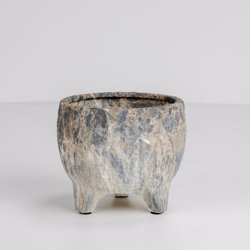 Liberta - Maison ROCKY Κασπώ Κεραμικό Ανθρακί/Μπεζ Φ20x18cm 032401