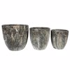 Liberta-Maison Rocky Gastra Set 3Tmx 30x30x31cm Keramiko Anthraki Bez 032402