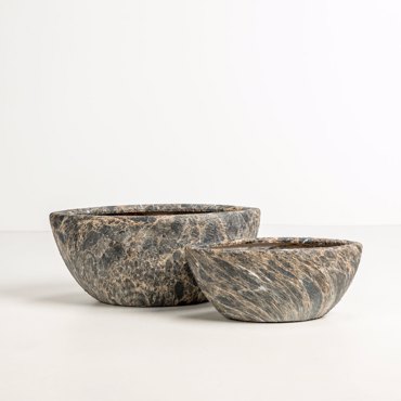 Liberta-Maison Gasher Κασπώ Σετ 2τμχ 46x22x20cm Κεραμικό Ανθρακι Μπεζ 032413