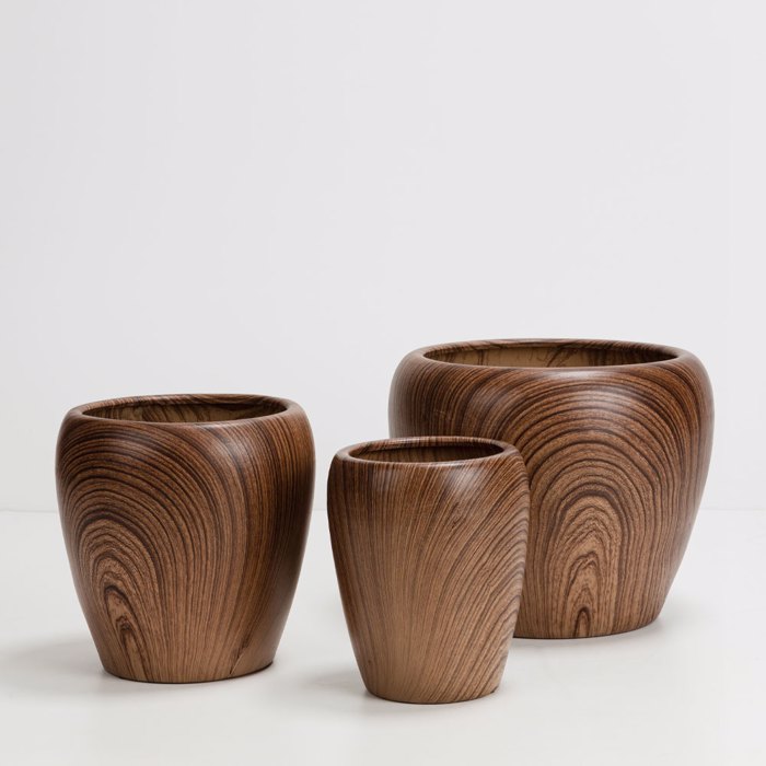 Liberta-Maison Bois Gastra Set 3Tmx 42x42x35cm Keramiko Kafe 032450