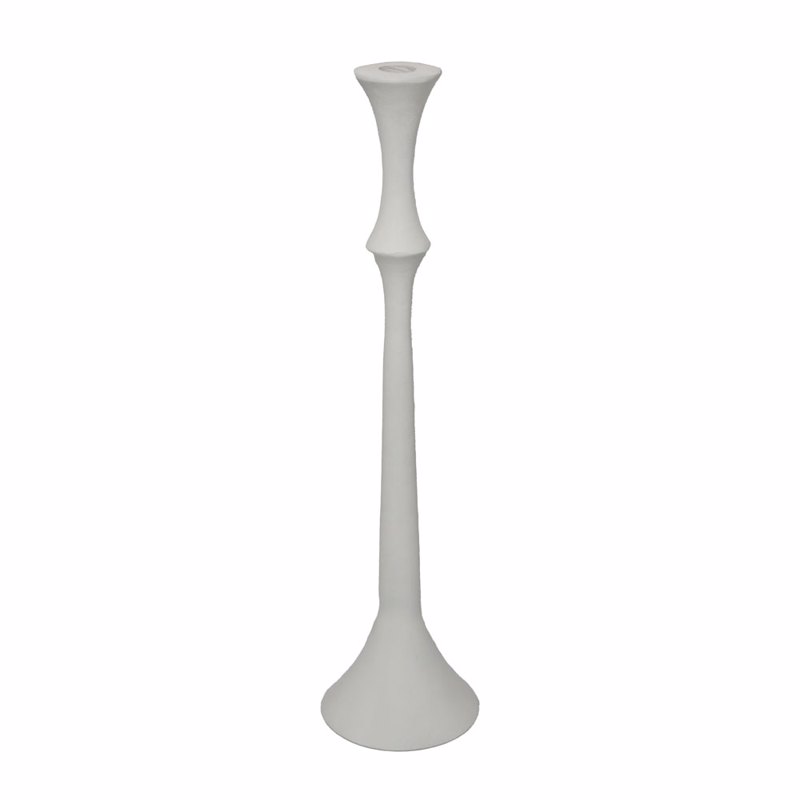 Liberta-Maison Finton Κηροπήγιο 11x11x45cm Αλουμίνιο Λευκό 032543