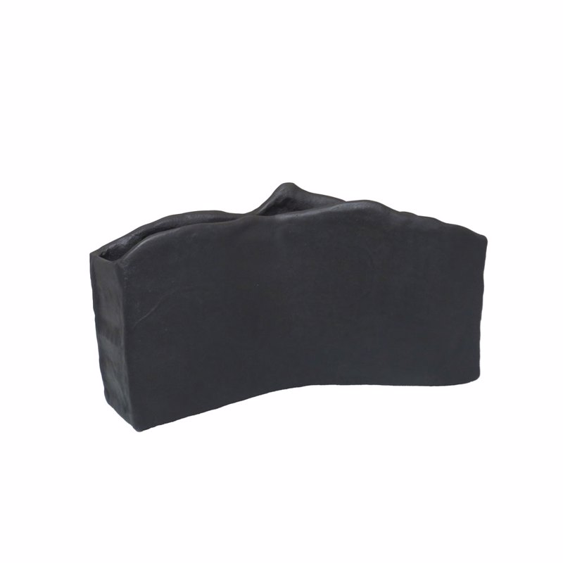 Liberta - Maison GRANTAS Βάζο Αλουμινίου Μαύρο 42x14x23cm 032554