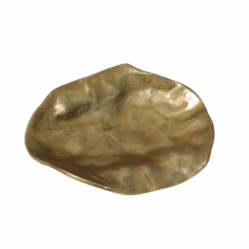 Liberta - Maison GRANTAS Δίσκος Διακόσμησης Αλουμινίου Χρυσός 40x31x13cm 032563