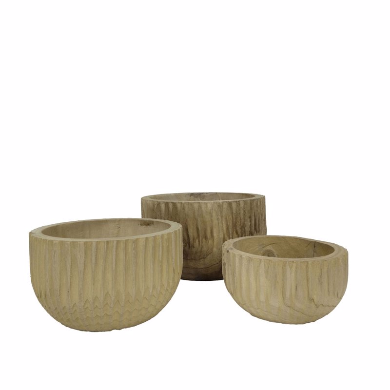 Liberta - Maison SONTO Μπωλ Σετ των 3 29x29x17cm Ξύλο Φ