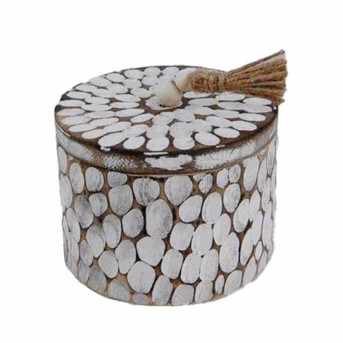 Liberta-Maison AMAR Kouti Apothikefsis 16x16x12cm Xulo Kafe Lefko 032634