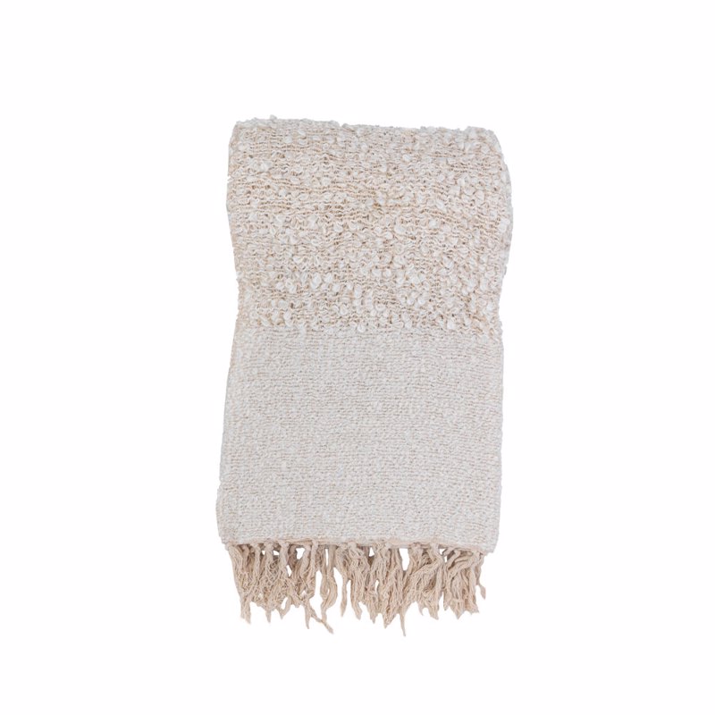 Liberta - Maison SIMPUL Ριχτάρι Ύφασμα Λευκό/Μπεζ 130x170cm 032803