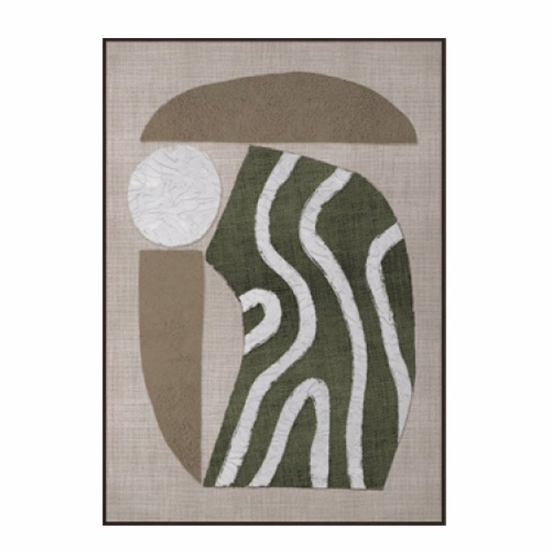 Liberta - Maison SLATE A Πίνακας με Κορνίζα Καμβάς Λαδί/Μπεζ/Λευκό PS 75x4x100cm 033029