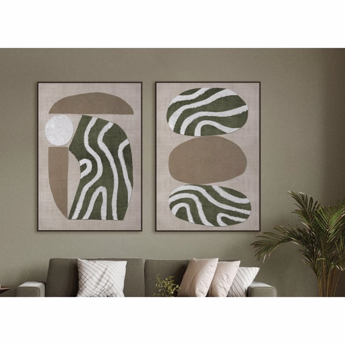 Liberta - Maison SLATE B Pinakas me Korniza Kambas Ladi/Mpez/Lefko PS 75x4x100cm 033030