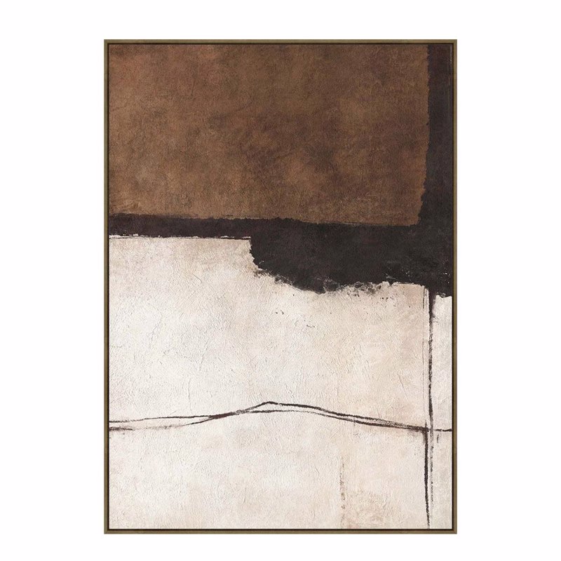 Liberta - Maison LOST IN TIME Πίνακας Καμβάς Μπεζ/Μαύρος/Καφέ με Κορνίζα από PP 80x4x120cm 033061