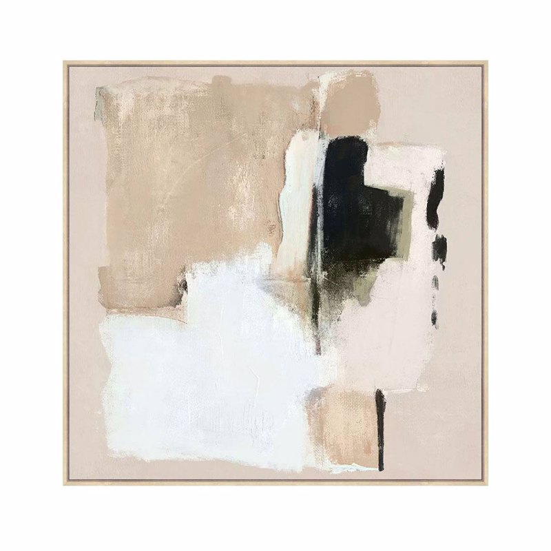 Liberta - Maison UNSEEN SHADOWS Πίνακας Καμβάς Μπεζ/Λευκός με Κορνίζα από PP 80x4x80cm 033062