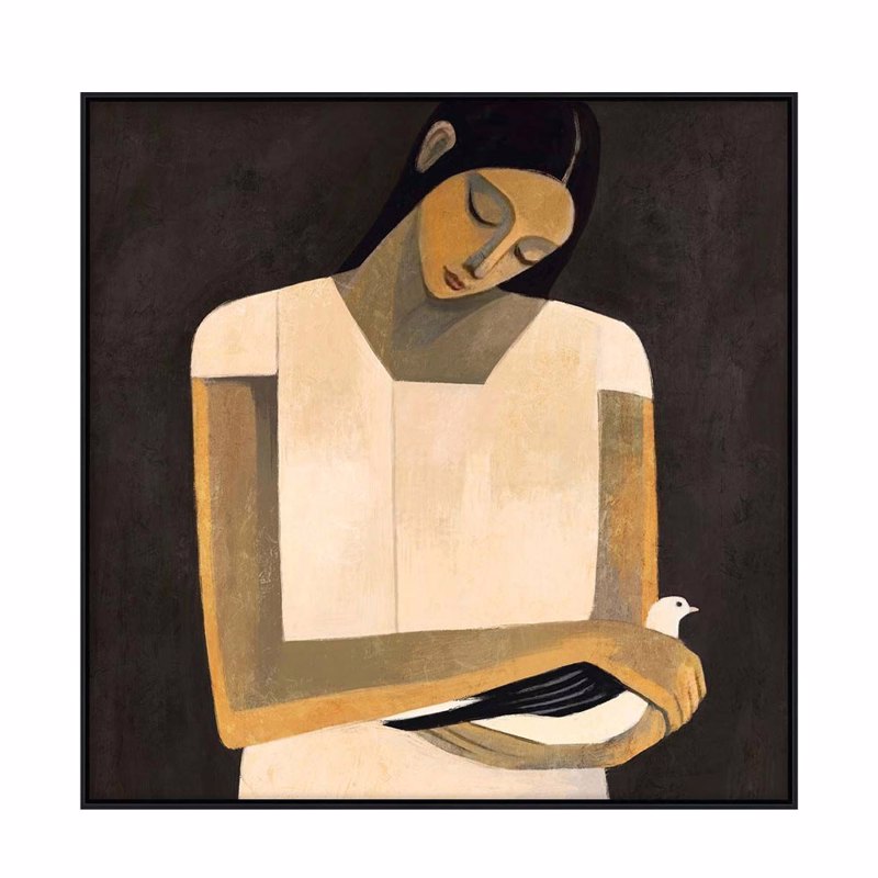 Liberta - Maison SERENITY B Πίνακας με Κορνίζα 100x4x100cm Καμβάς Μπεζ Καφέ PP 033083