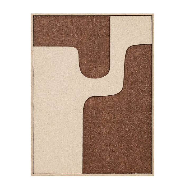 Liberta - Maison MEADOW A Pinakas me Korniza Kambas Kafe/Beige me Xulo Fusiko 60x3.2x80cm 033163