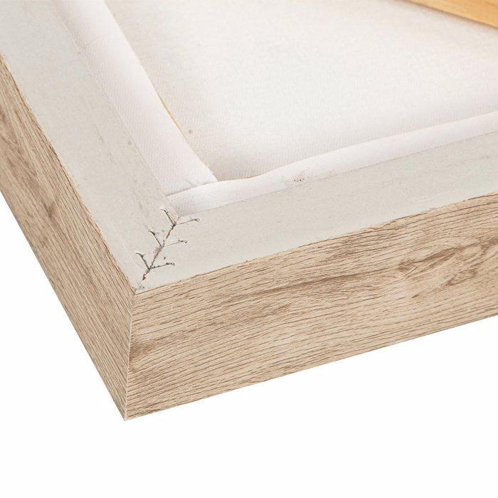Liberta - Maison MEADOW B Pinakas me Korniza Kambas Kafe/Beige me Xulo Fusiko 60x3.2x80cm 033165