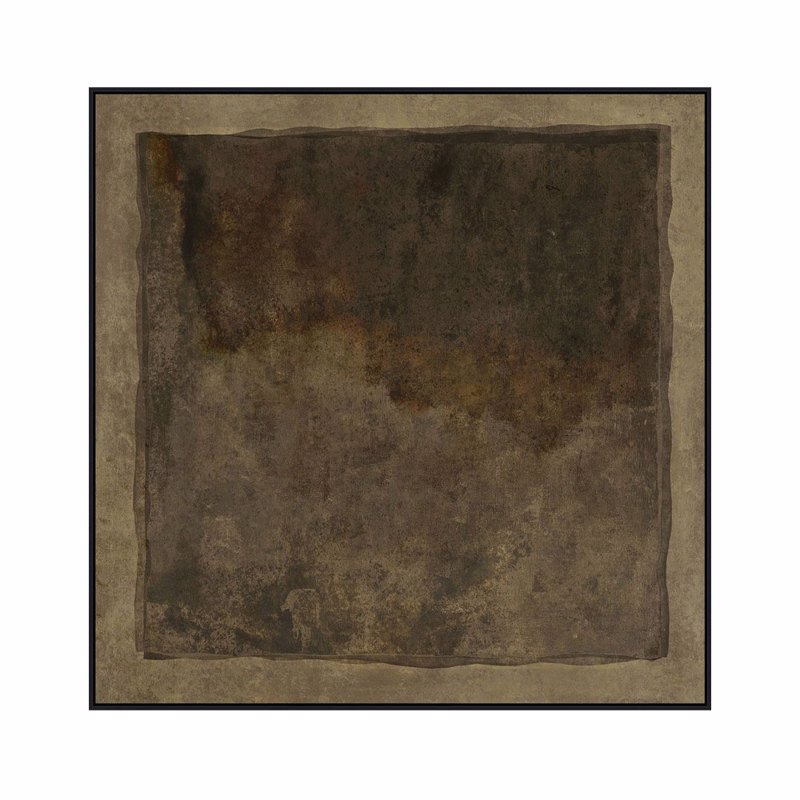 Liberta-Maison Afengia Πίνακας Διακοσμητικός με Κορνίζα 80x80x4cm Καμβάς Καφέ Καφέ Ξύλο Μαύρο 033177