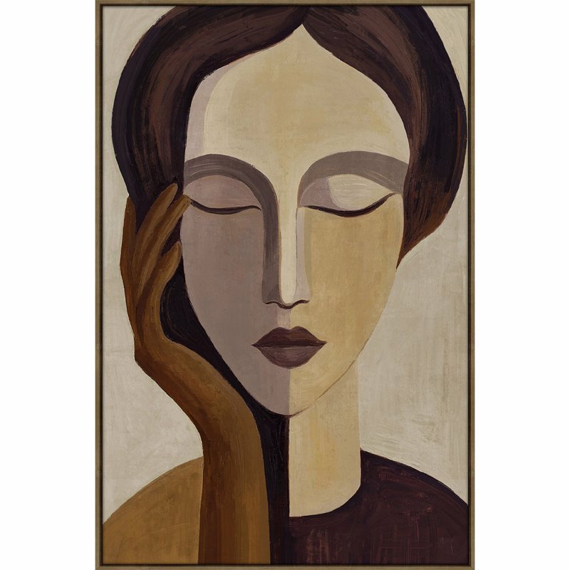 Liberta - Maison SONAR LADY Πίνακας Καμβάς Πολύχρωμος με Ξύλινη Κορνίζα Φυσική 80x4x120cm 033184