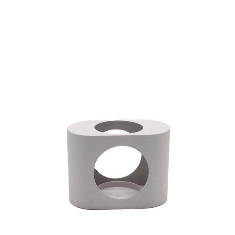 Liberta-Maison NTAF Βαση Ρεσω 18x10x13cm Μεταλλο Λευκό Γυαλί 033248