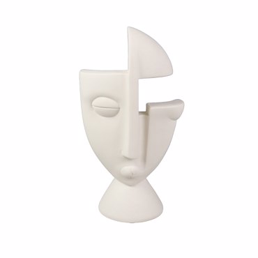 Liberta - Maison HALF FACE Διακοσμητικό Πρόσωπο Polyresin Off White 15.5x9.5x29cm 033281