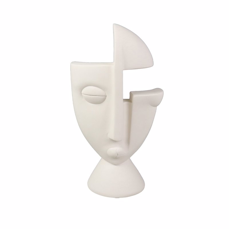 Liberta - Maison HALF FACE Διακοσμητικό Πρόσωπο Polyresin Off White 15.5x9.5x29cm 033281