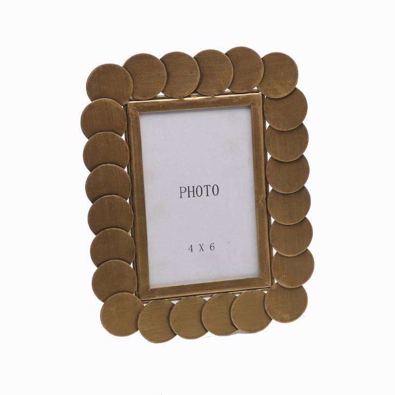 Liberta-Maison COIN Κορνίζα 18x2x23cm Μεταλλο Χρυσό Μεταλλικο Γυαλί 033313
