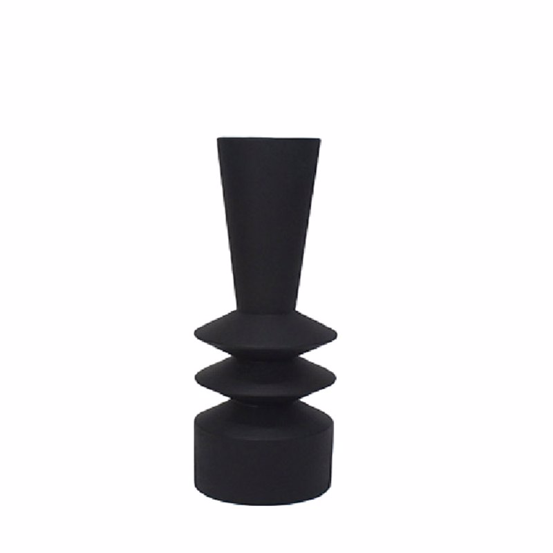 Liberta-Maison Zik Διακοσμητικό Κηροπήγιο 15x15x55cm Μέταλλο Μαύρο 033899