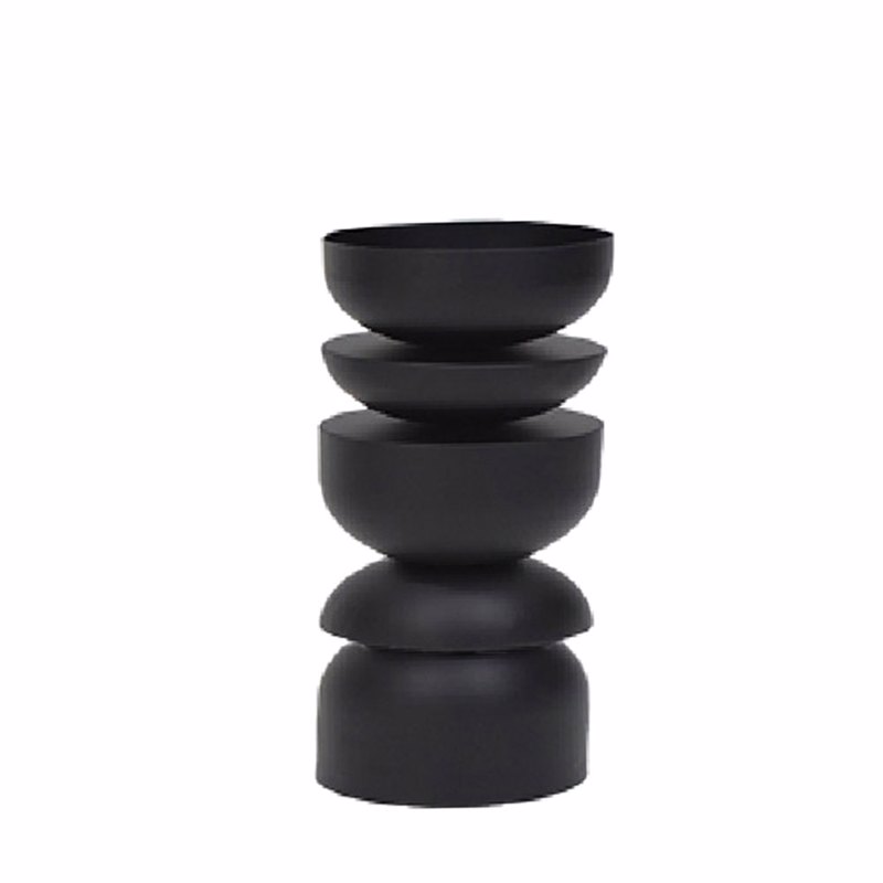 Liberta - Maison ZULU Διακοσμητικό Κηροπήγιο Μεταλλικό Μαύρο Φ11x39cm 033902