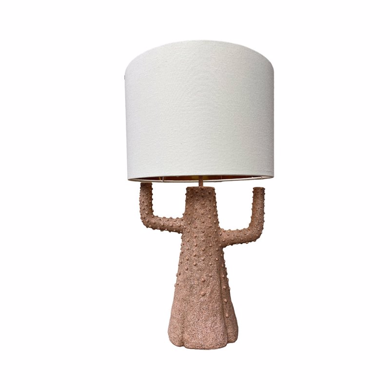 Liberta-Maison Treelamp Φωτιστικό Επιτραπέζιο 30x30x55cm Polyresin Terracotta Λευκό Ύφασμα 034148