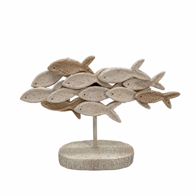 Liberta - Maison DANZA Διακοσμητικό με Ψάρια Polyresin Μπεζ/Καφέ 31.2x9.5x21.5cm 034152