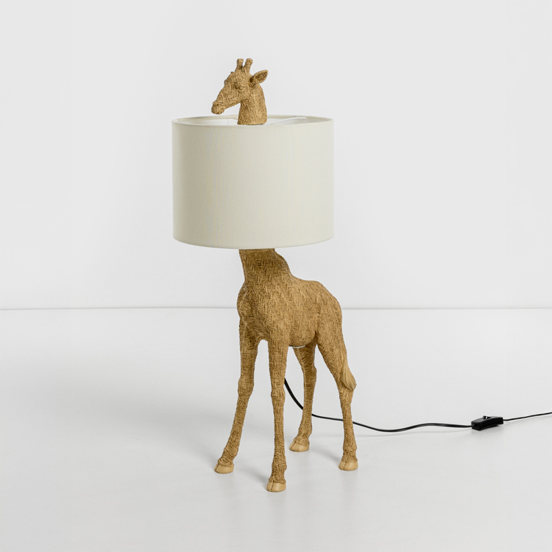 Liberta-Maison Giraffa Φωτιστικό Επιτραπέζιο 30x26x68cm Polyresin Φυσικό Ύφασμα 034163