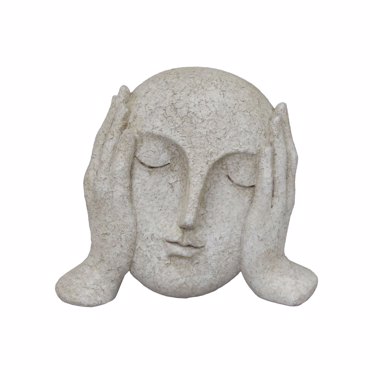 Liberta - Maison THINK Διακοσμητικό Πρόσωπο Polyresin Off White 19.5x8x16.2cm 034167