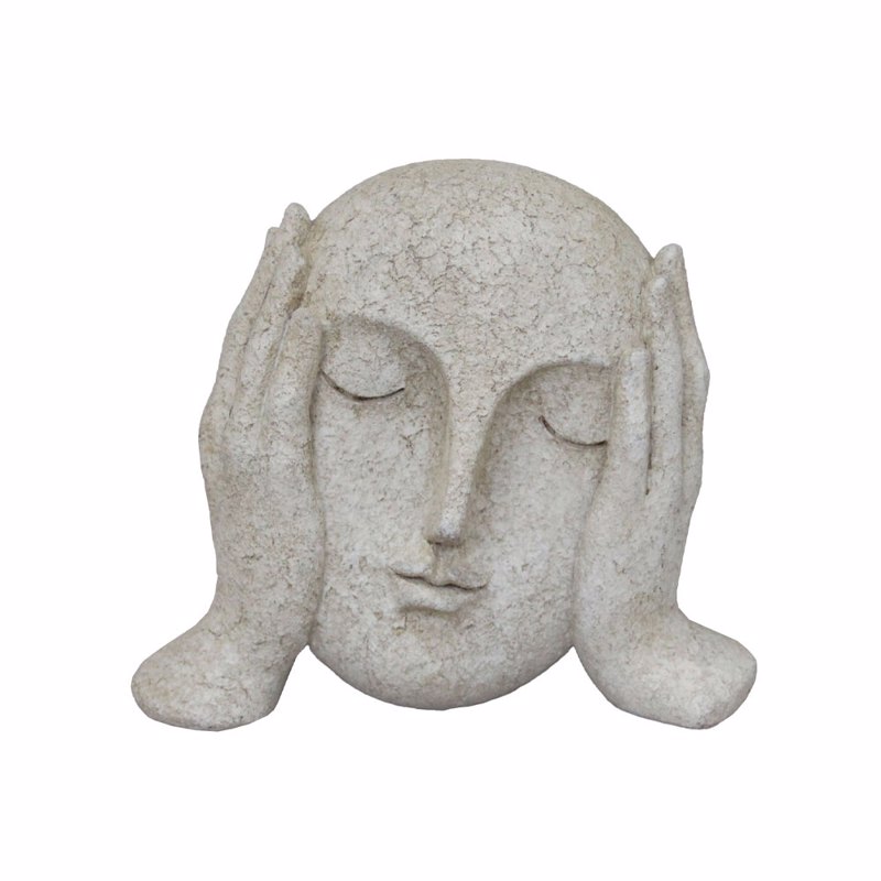 Liberta - Maison THINK Διακοσμητικό Πρόσωπο Polyresin Off White 19.5x8x16.2cm 034167