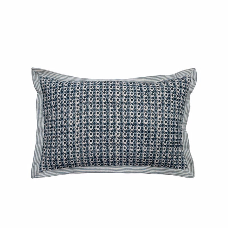 Liberta-Maison SEA Breeze Διακοσμητικό Μαξιλάρι 60x40cm Ύφασμα Μπλε Ανθρακι 034178