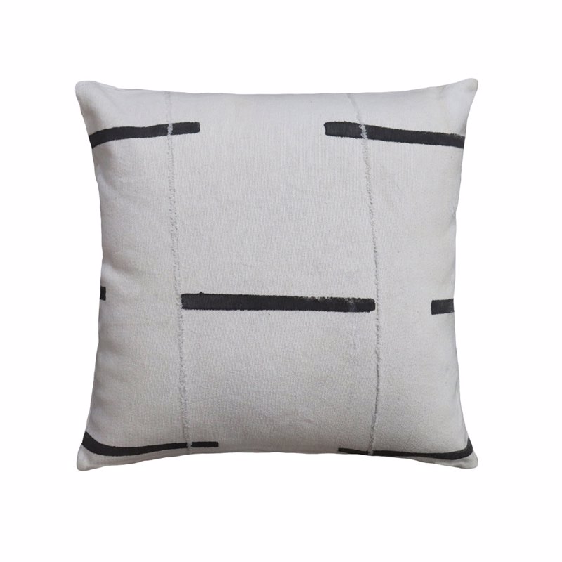 Liberta-Maison ISLE A Διακοσμητικό Μαξιλάρι 50x50cm Ύφασμα Λευκό Μαύρο 034194