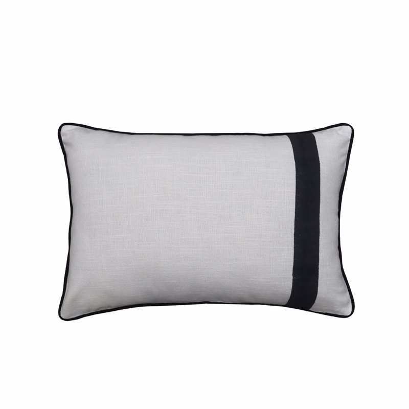 Liberta-Maison ISLE B Διακοσμητικό Μαξιλάρι 60x40cm Ύφασμα Λευκό Μαύρο 034195