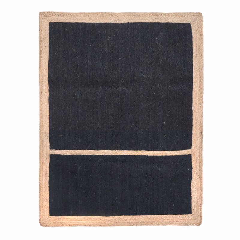 Liberta-Maison Frame Rug B Χαλί 200x300cm Γιουτα Μαύρο Μπεζ 034220