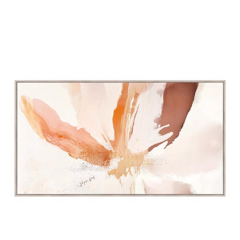 Liberta-Maison Calandium C Πίνακας Διακοσμητικός με Κορνίζα 80x145x4cm Καμβάς Μπεζ Πολύχρωμο Ξύλο Φυσικό 034226