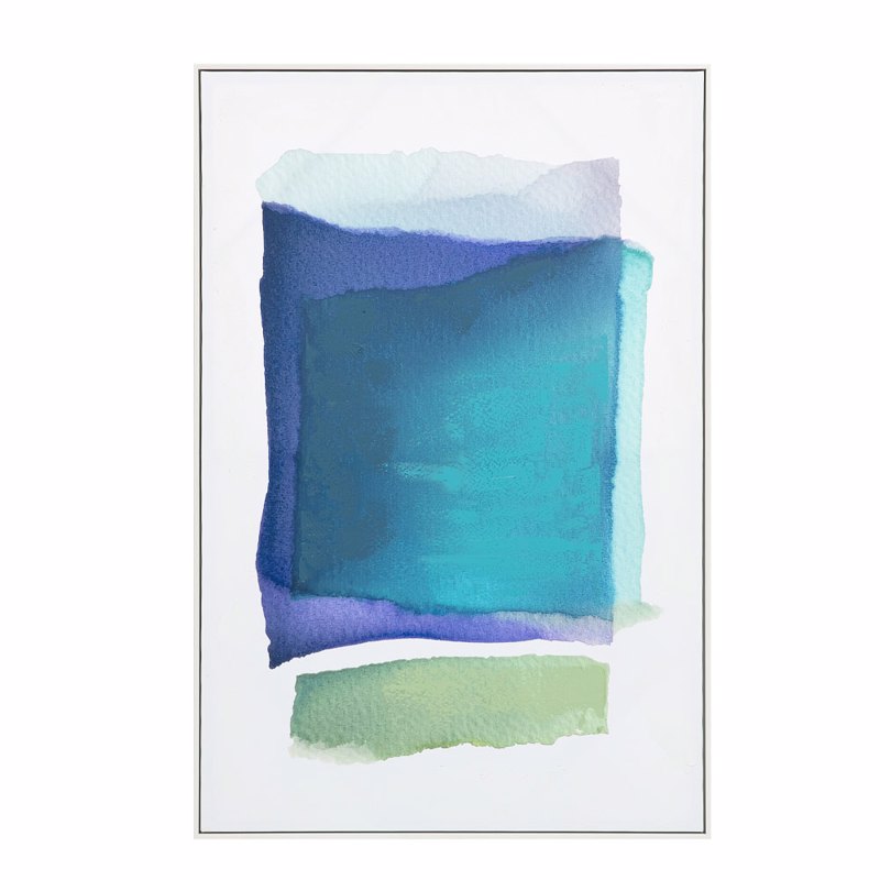 Liberta - Maison MOTIF MAR A Πίνακας Καμβάς Πολύχρωμος με Ξύλινη Κορνίζα Λευκή 80x4x120cm 034229