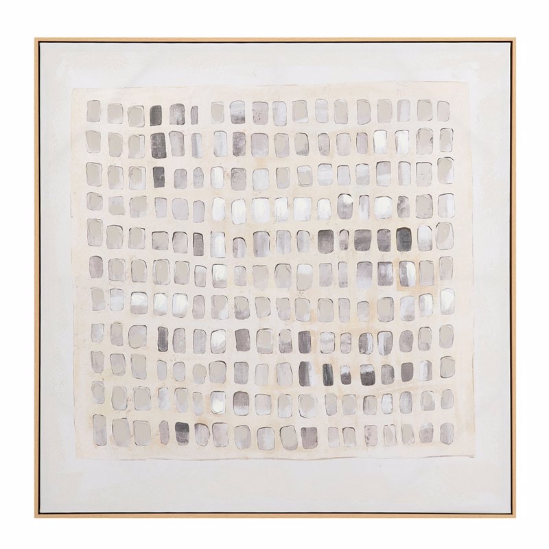 Liberta - Maison SIMPLICIT Πίνακας Καμβάς Μπεζ/Καφέ με Ξύλινη Κορνίζα Φυσική 100x4x100cm 034236