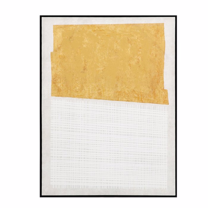 Liberta - Maison DUE MONDI Pinakas me Korniza Kambas Bez/Moustardi me Xulino Plaisio Mavro 90x4x120cm 034238