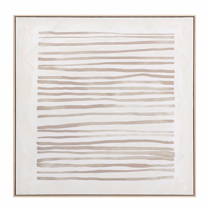 Liberta - Maison RAYA B Πίνακας Καμβάς Μπεζ/Καφέ με Ξύλινη Κορνίζα Φυσική 100x4x100cm 034240