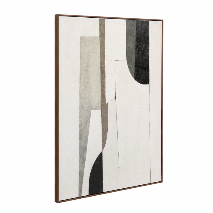 Liberta - Maison LINEAR Pinakas me Korniza Kambas Bez/Ggri-Mavro/Fusiko 90x4x120cm 034245