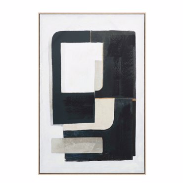 Liberta - Maison DEL SIL Πίνακας με Κορνίζα Καμβάς Μαύρος/Γκρι-Μπεζ/Φυσικός 80x4x120cm 034246