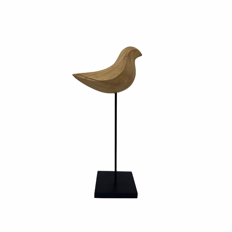 Liberta-Maison BIRD S Διακοσμητικό Πουλι 13x8x27cm Polyresin Φυσικό Μαύρο Μεταλλο 034260