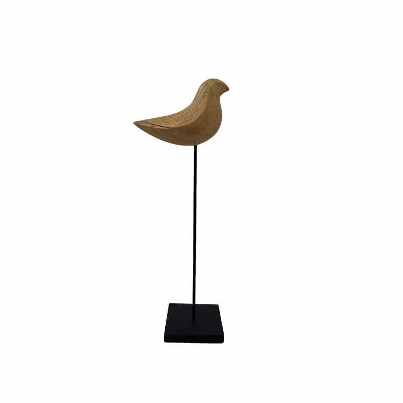 Liberta-Maison BIRD L Διακοσμητικό Πουλι 13x8x34cm Polyresin Φυσικό Μαύρο Μεταλλο 034261