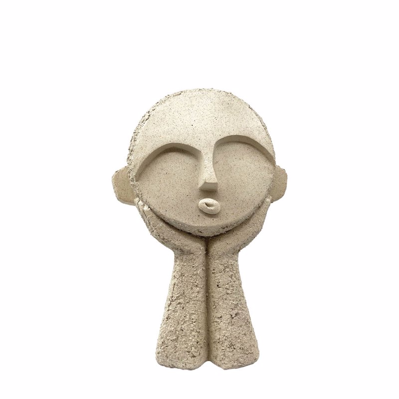 Liberta-Maison MOOD 1 Διακοσμητικό Προσωπο 19x14x27cm Polyresin Μπεζ 034265