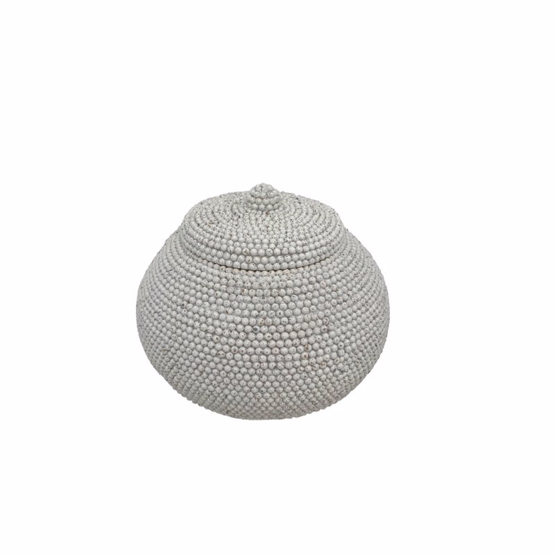 Liberta-Maison Rosary S Δοχείο Αποθήκευσης Με Καπάκι 16x16x14cm Polyresin Off White 034277